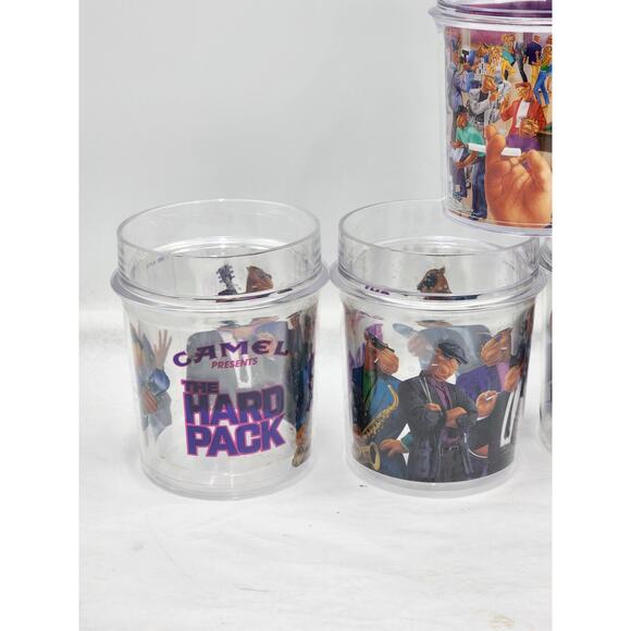 Camel Cigarette Hard Pack Mugs Cups Tumbler Set 5 Thermoserv Joes Place Vintage - Picture 14 of 14
